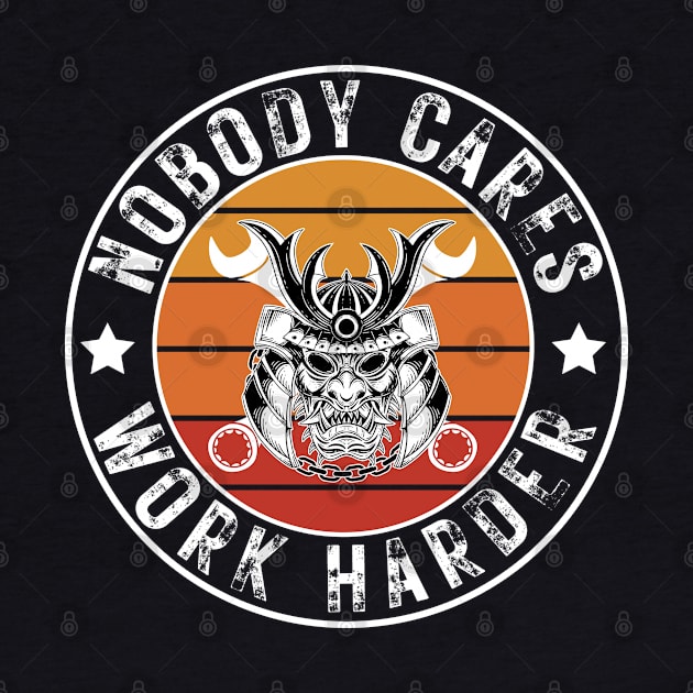 Nobody Cares Work Harder Skull by oneduystore